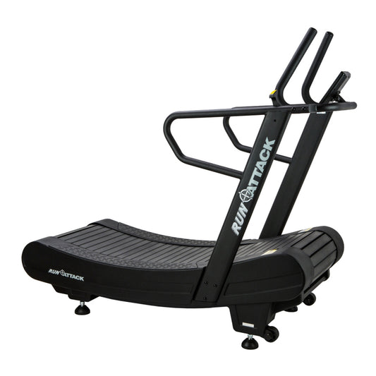 Attack Fitness Run Attack Curved Treadmill in black side on view