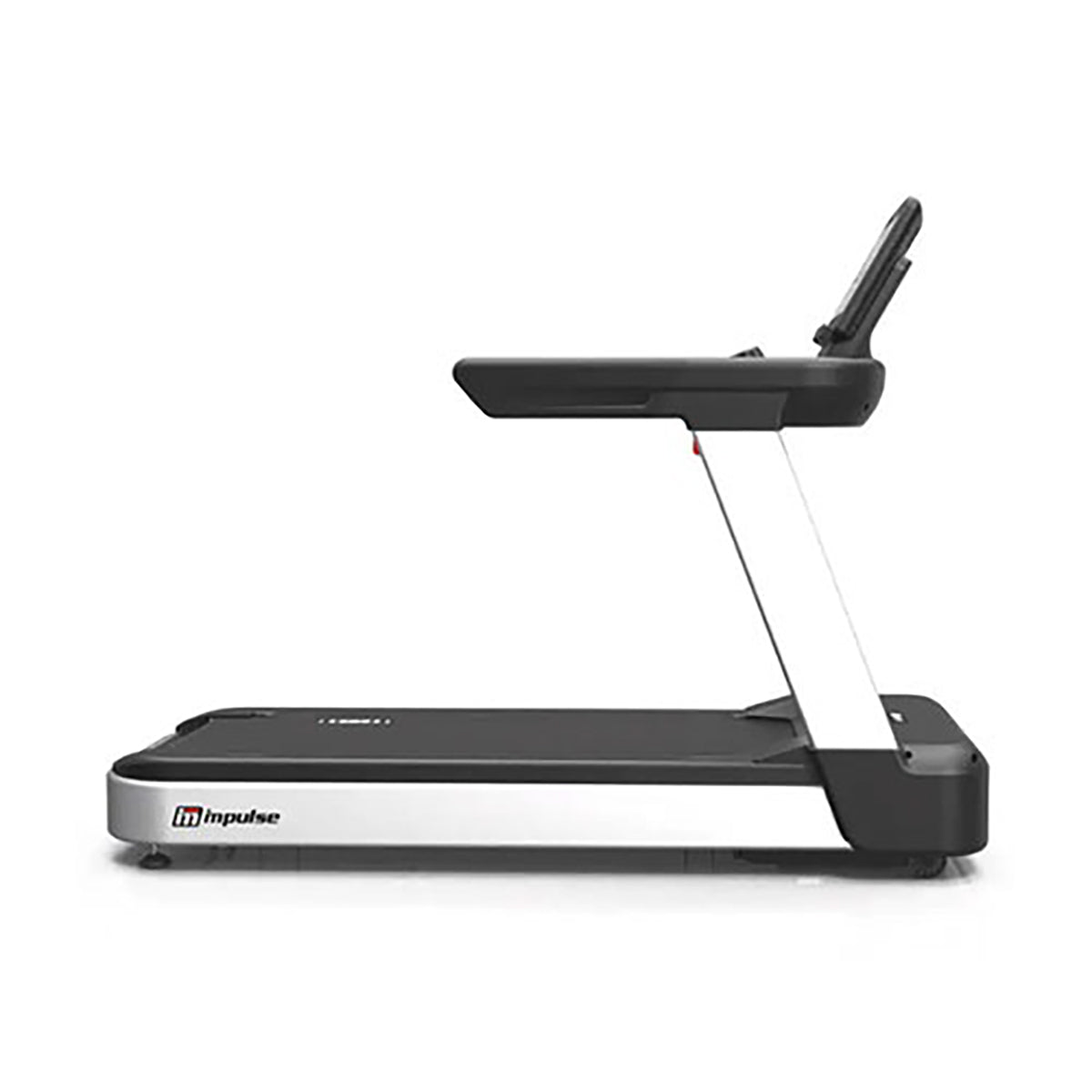 Encore AC4000 Treadmill GG-T-011 in black. Full view of the machine from the side