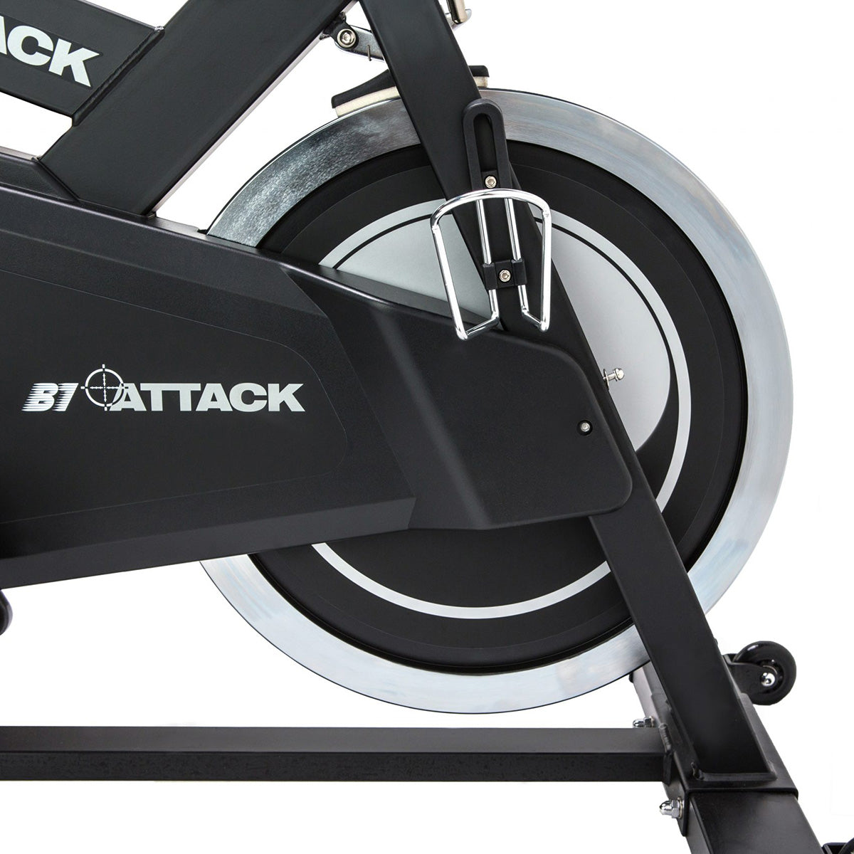 Attack Fitness, Model Spin Attack B1 Indoor Cycle, close up of wheel