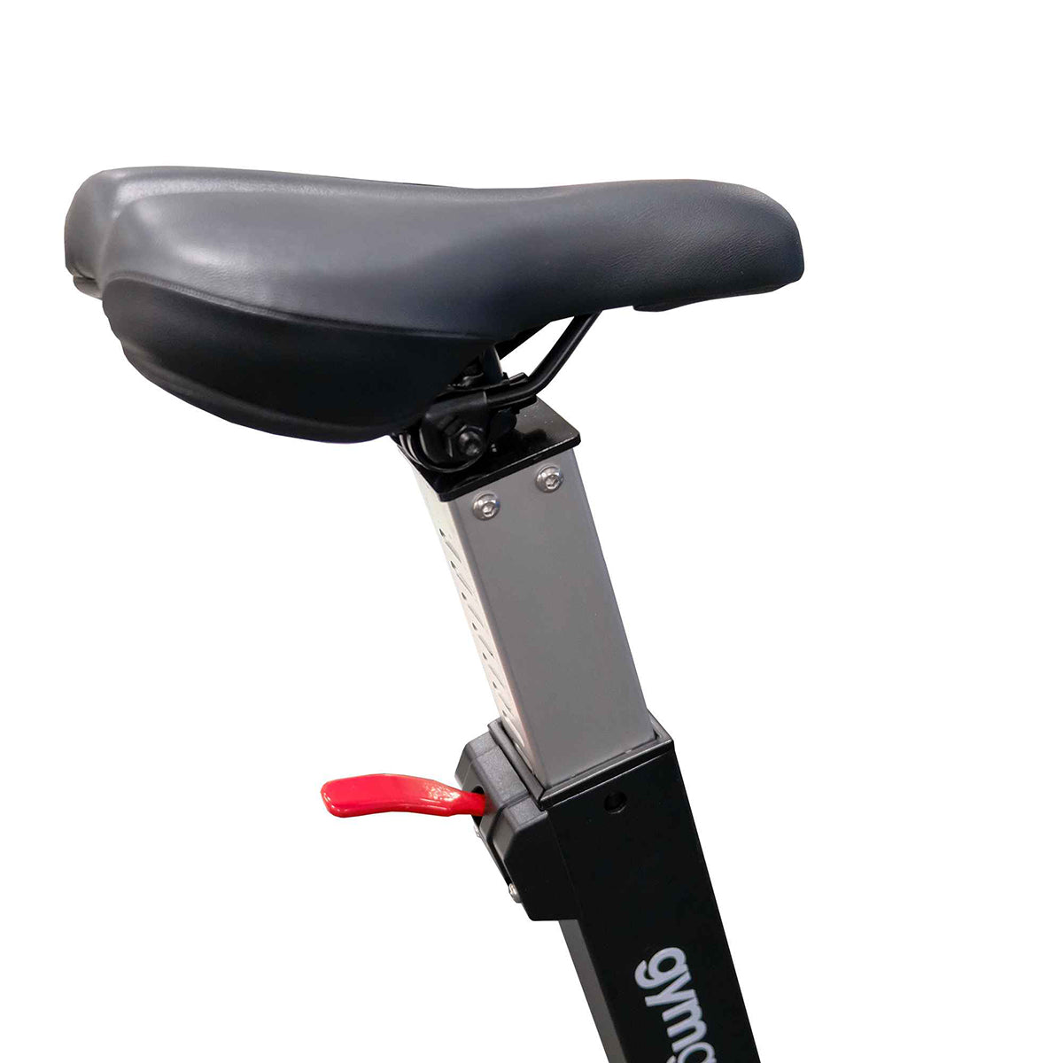 Gym Gear Bike Max 2.0 in black. Close up of the bike seat