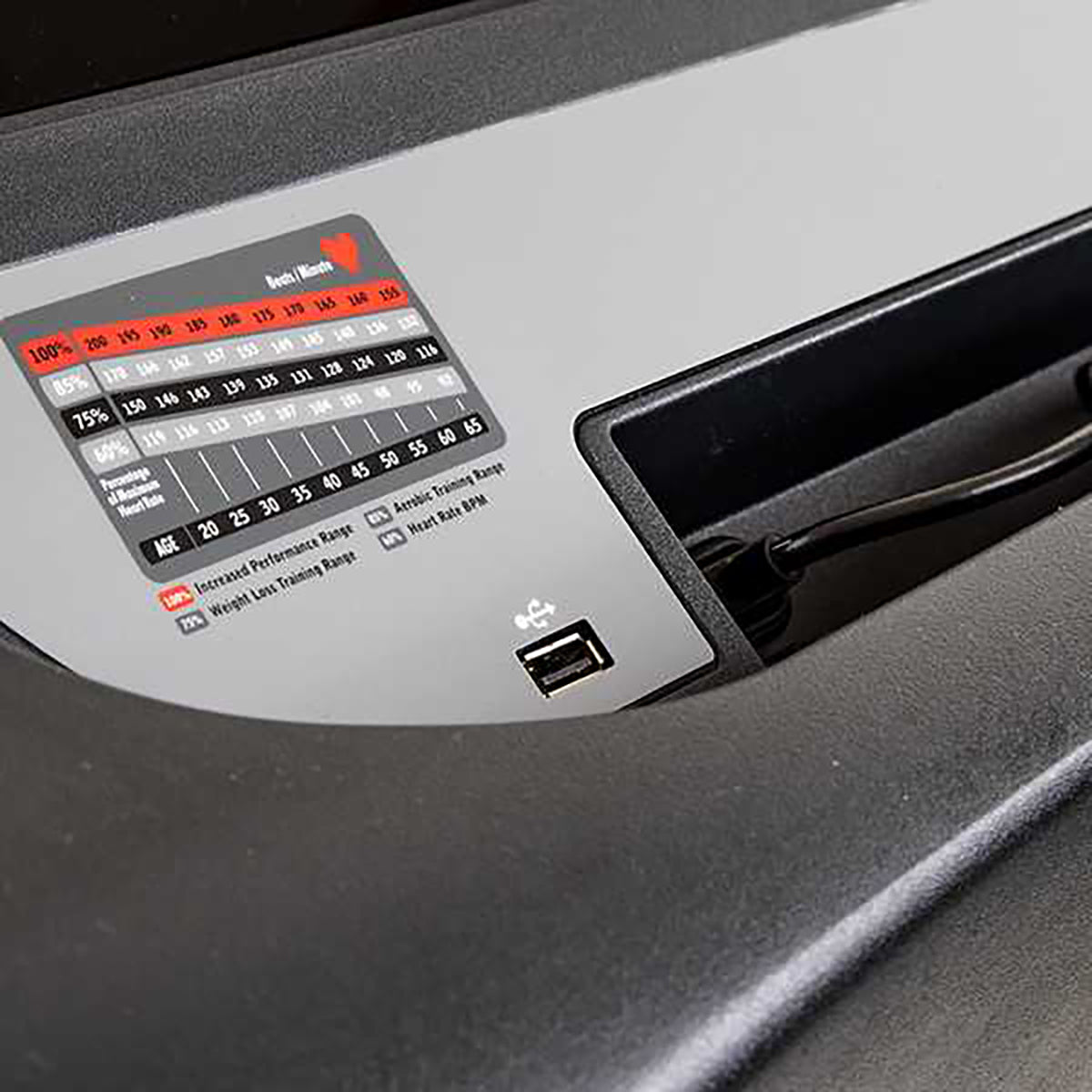 Gym Gear T98e Entertainment Commercial Treadmill GG-T-001. close up of cable connections