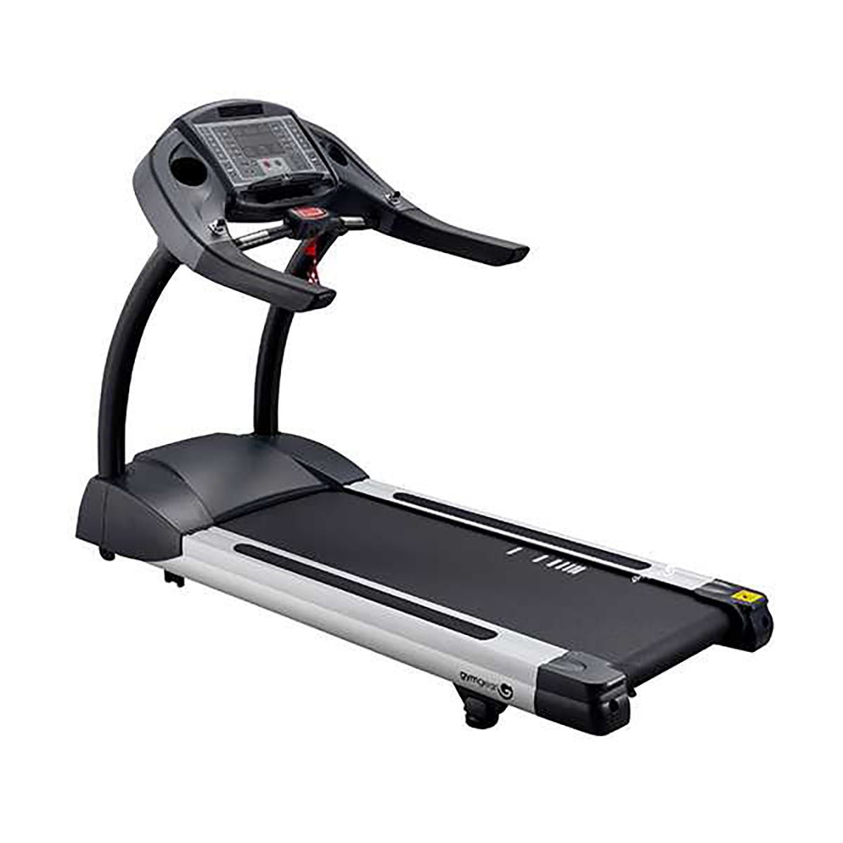 Gym Gear T97 Commercial Treadmill GG-T-003 in black. Full view of the machine