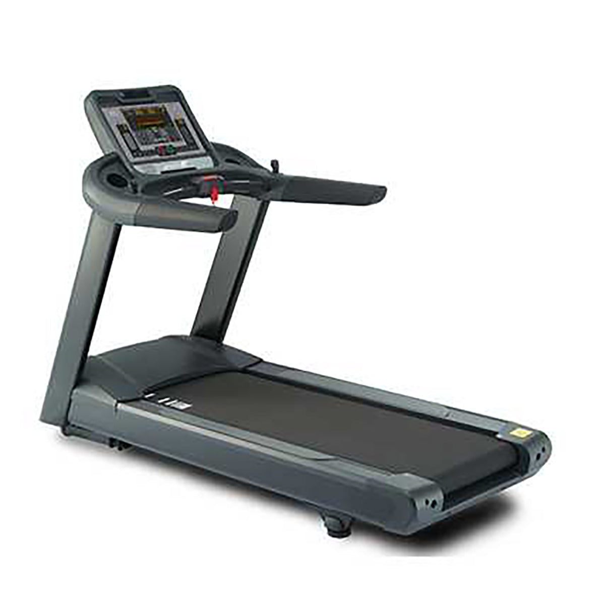 Gym Gear T98 Treadmill GG-T-002 in black. Full view of the treadmill