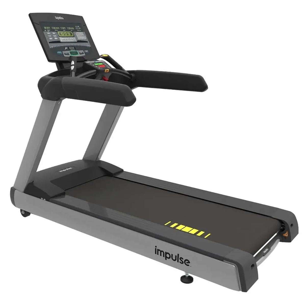 Impulse RT700 Treadmill in black. Full view of the product